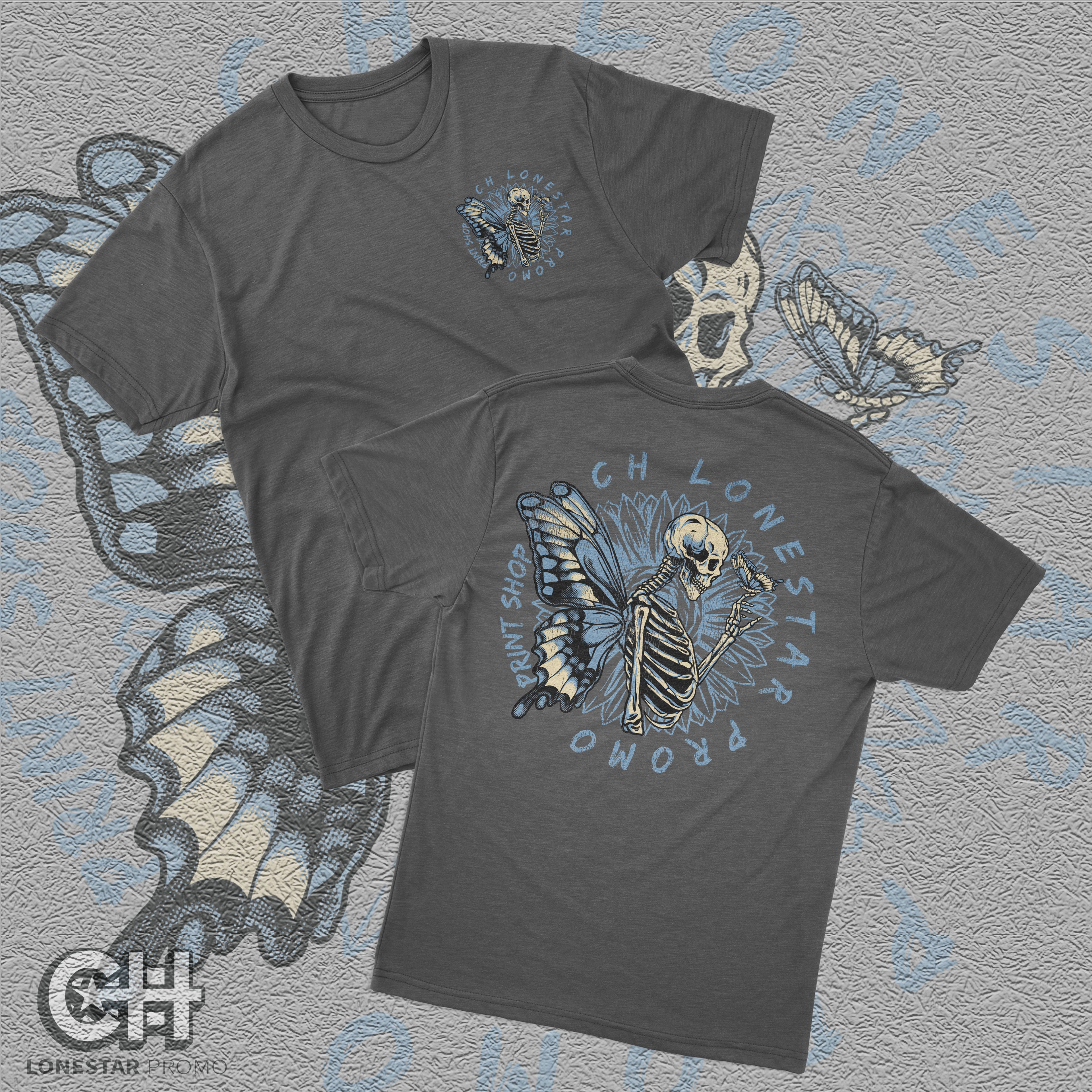 CH Butterfly Skull T-Shirt - CH Lonestar Promo