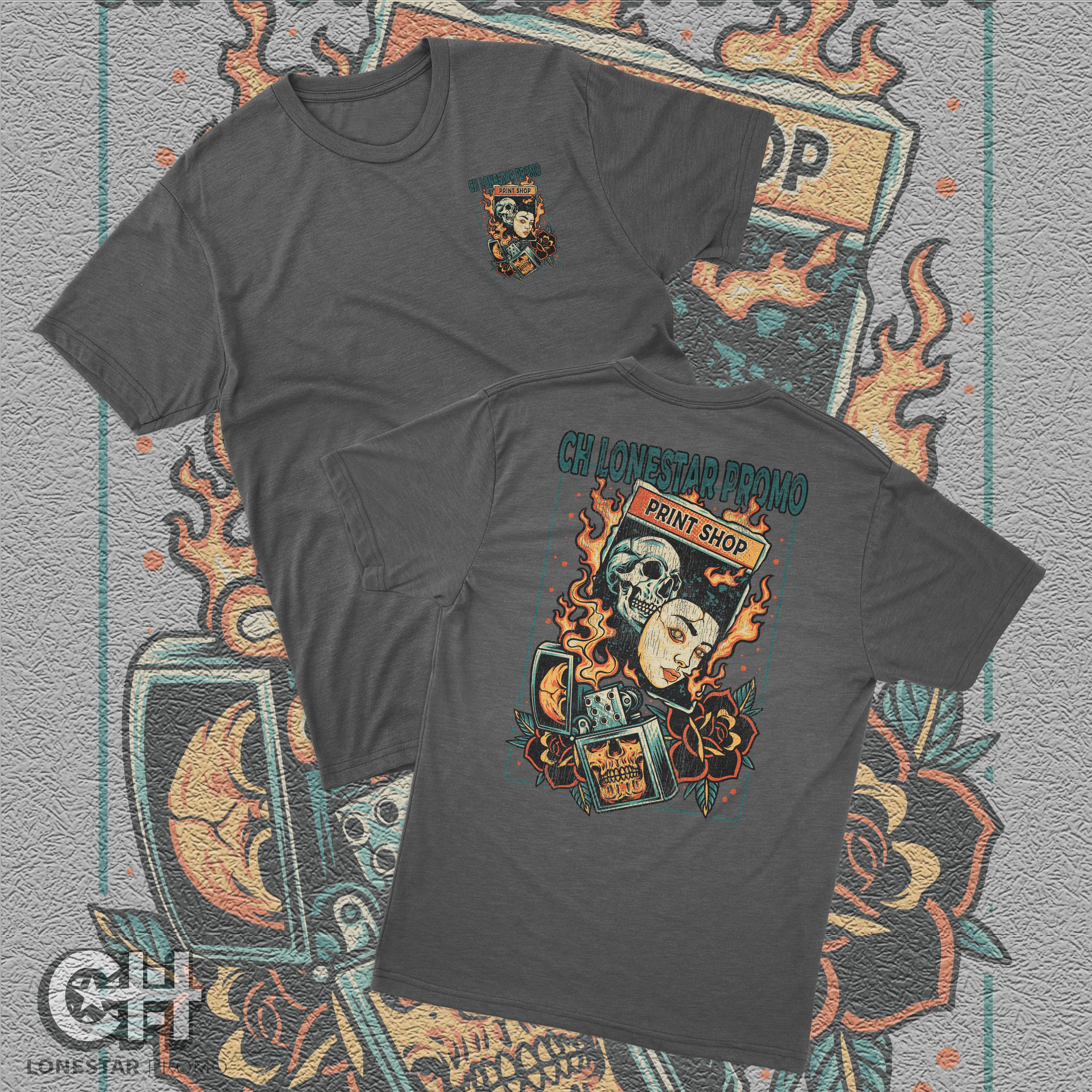 CH Skull Lighter T-Shirt - CH Lonestar Promo