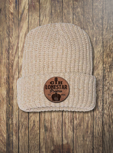 CH Leather Patch Beanie